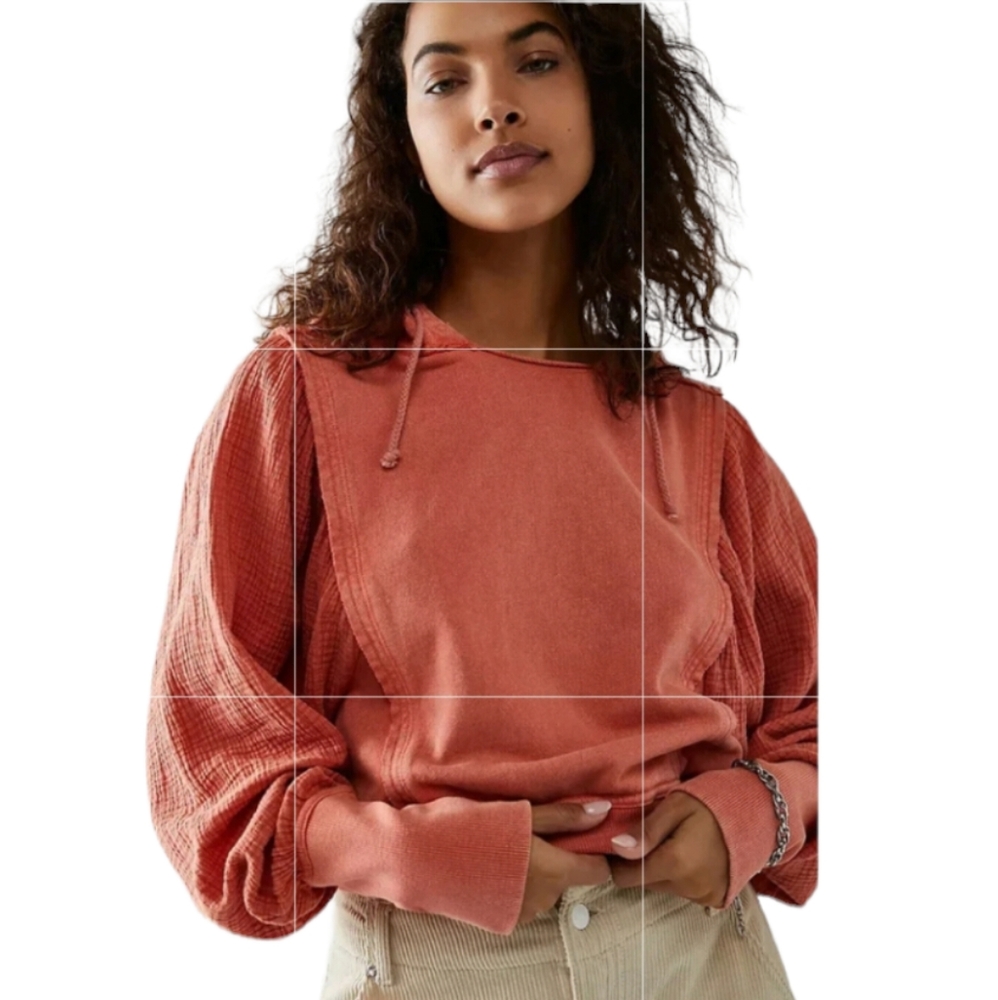 Free People Love Letter Cropped Hoodie